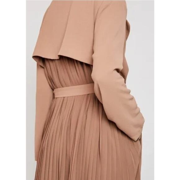 Hayden LA pleated ladies trench Duster brown Size Small NWT Boho chic Fall - Picture 2 of 12